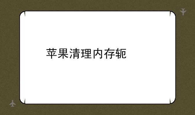 苹果清理内存软件