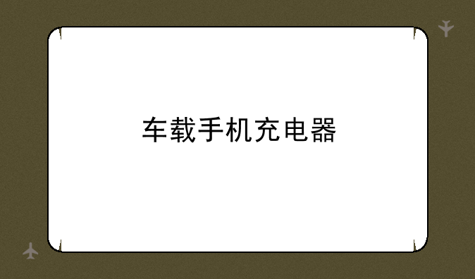 车载手机充电器