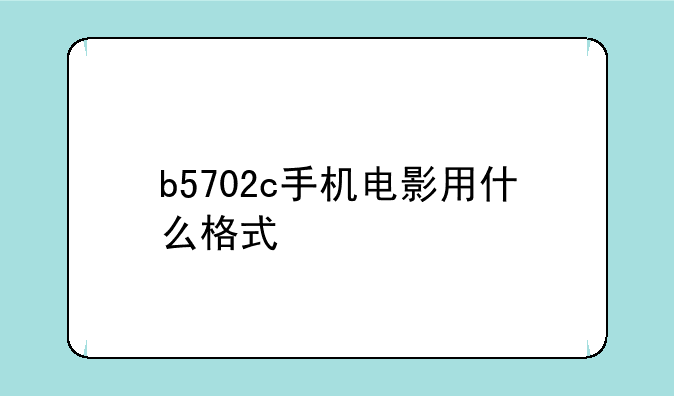 b5702c手机电影用什么格式