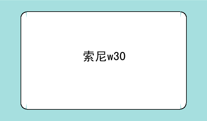 索尼w30