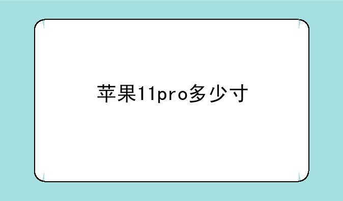 苹果11pro多少寸