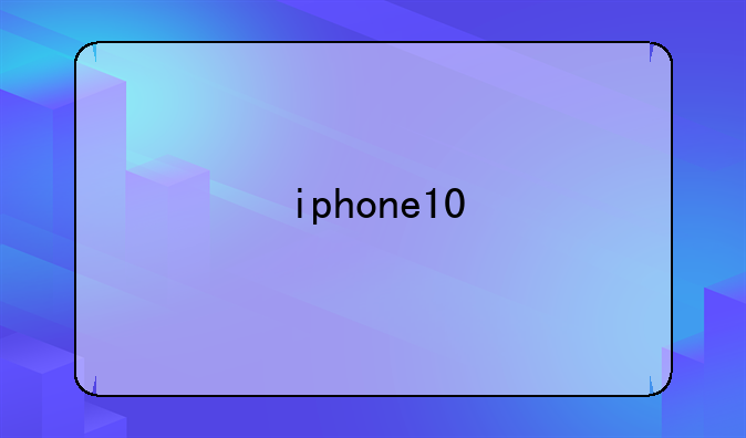 iphone10
