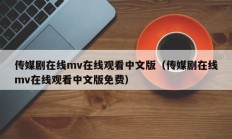 传媒剧在线mv在线观看中文版（传媒剧在线mv在线观看中文版免费）