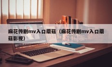 麻花传剧mv入口蘑菇（麻花传剧mv入口蘑菇影视）